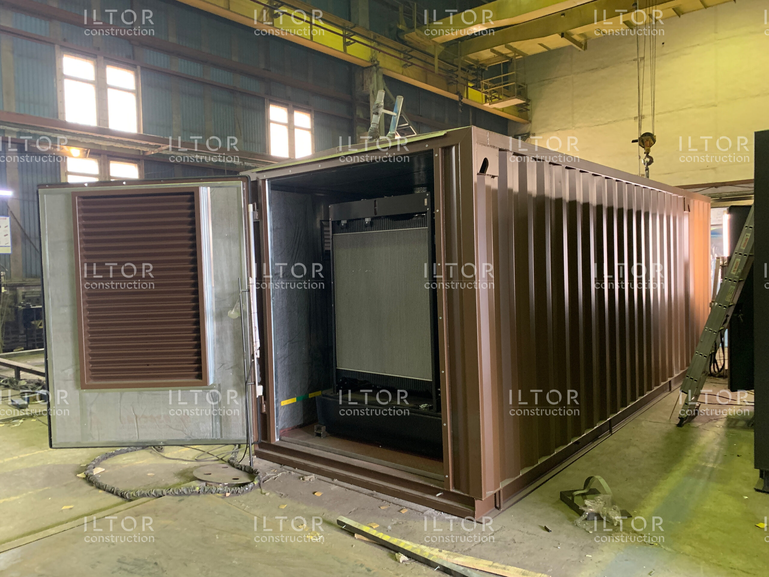 Блок-контейнер цельнометаллический для установки дизельной электростанции